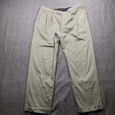 Hagger Pants Mens 38X32 Green City Casuals High Rise Office Professional Classic