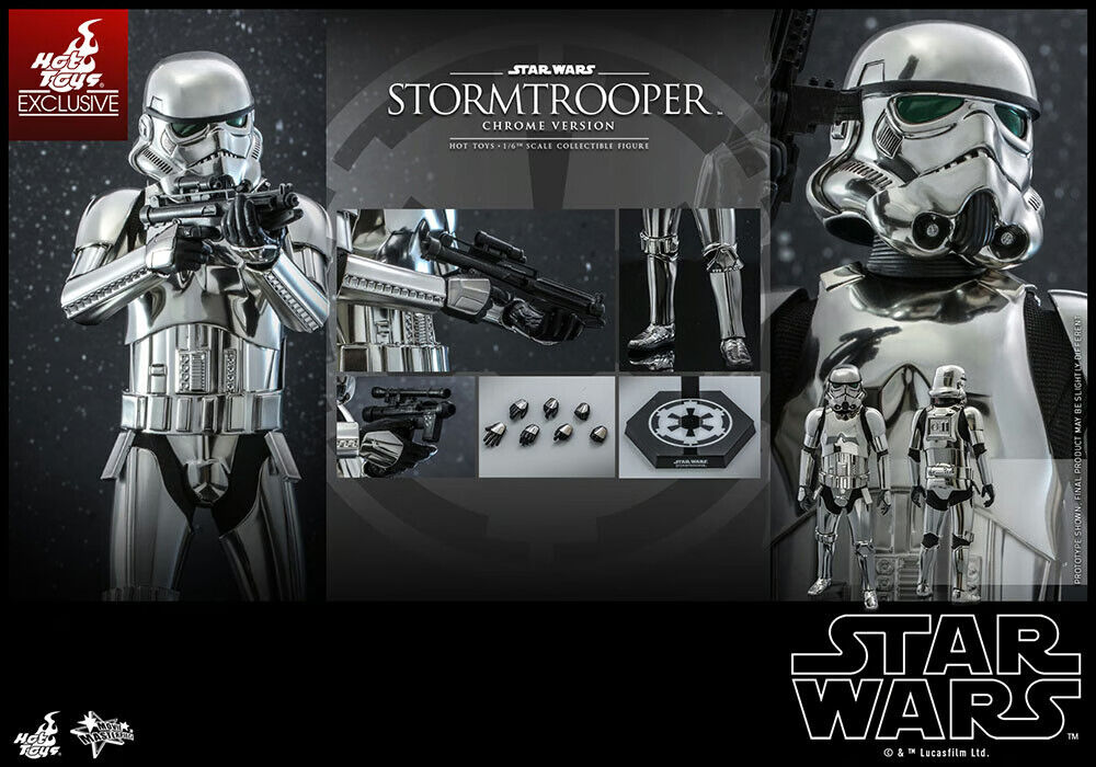 Hot Toys Star Wars Stormtrooper Chrome Version Exclusive 1/6 Scale 12" Figure