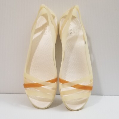 Crocs Womens Size 11 Isabella Huarache Flat W Sandal Ballet