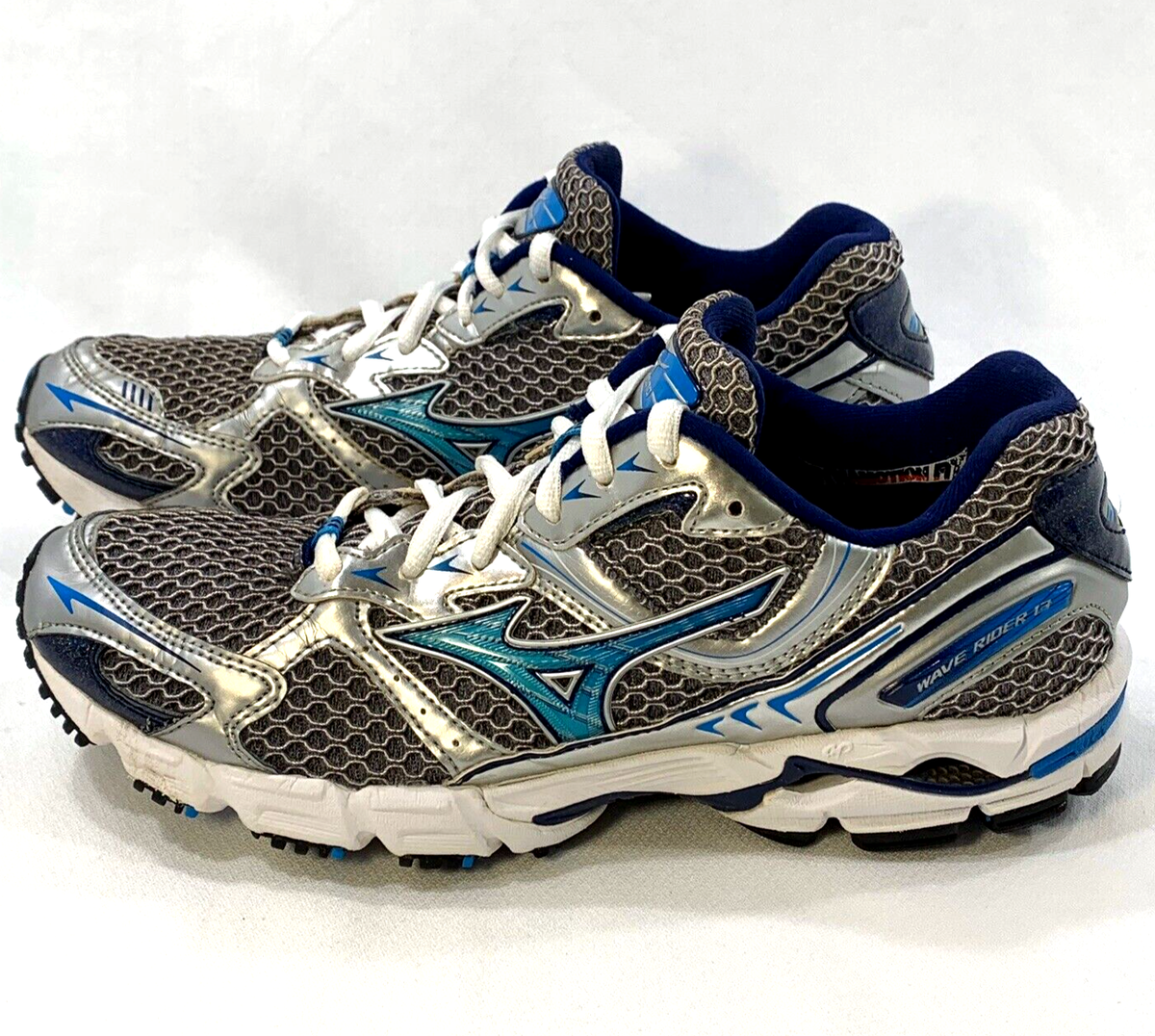 Mizuno Wave Rider 13 Silver 8KN-00323 Blue Running Shoes Mizuno Wave Rider 13 Silver 8KN-00323 Blue Running Shoes