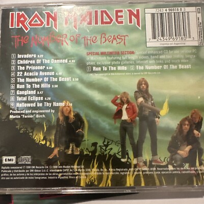 Iron Maiden – The Number Of The Beast CD 1998 EMI - 7243 4 96918 0