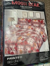 Printed Duvet Quilt Cover Reversible Bedding Set + Fitted Sheet Single Beds