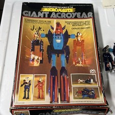 Vintage 1977 Micronauts GIANT ACROYEAR Figures by Mego. Complete in Original Box