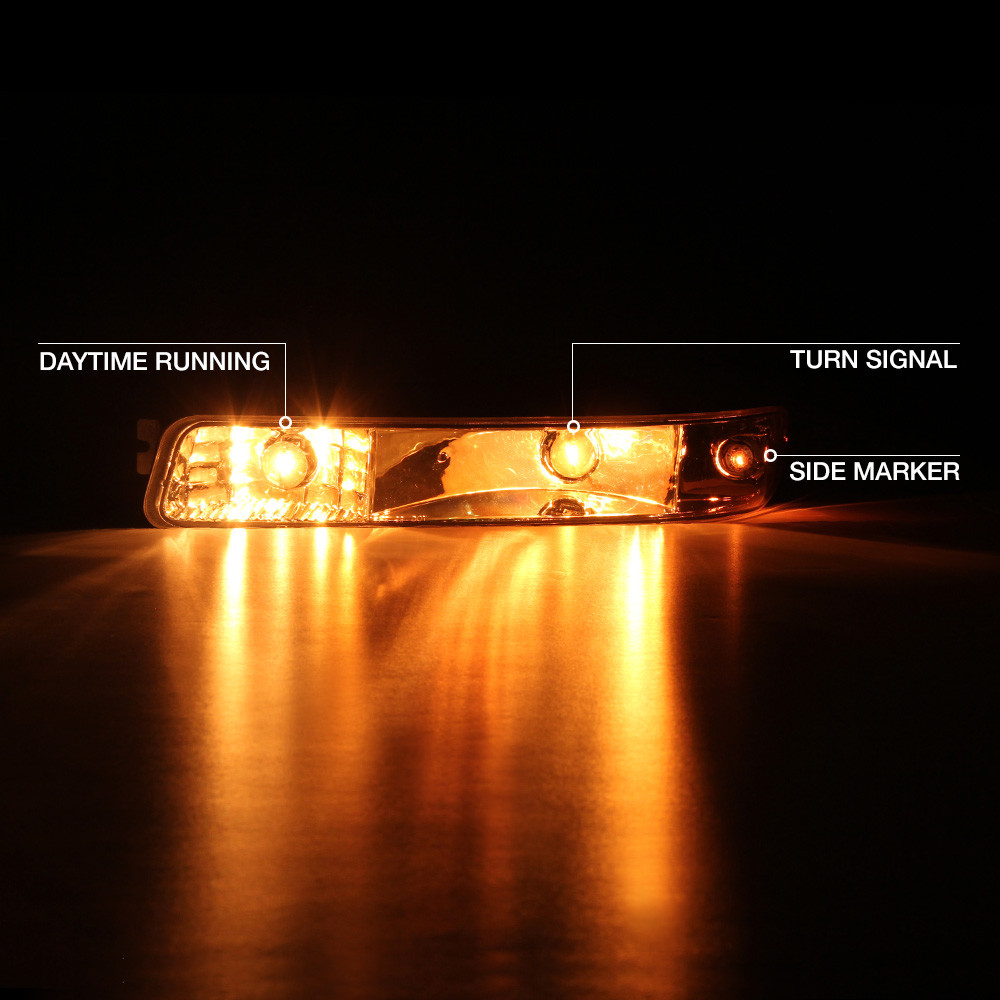 [SMOKE] 19992006 GMC Sierra Front Signal Parking Bumper Lights Lamps