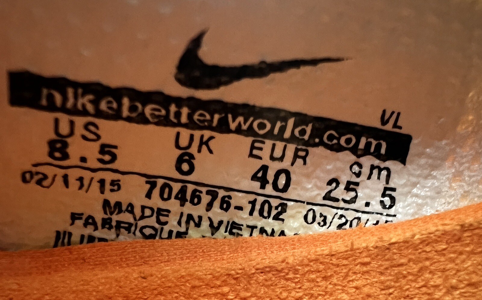 Nike Lunarlon Golf Shoes Women's Size 8.5 Orange Lunar Control
