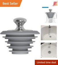 Bathtub Stopper Zinc Alloy 2.3"x2.15" Stylish Drain Plug Water Seal Durable Use