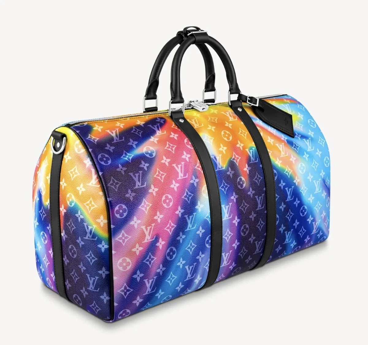 Louis Vuitton Keepall Bandouliere 50 Sunset Multicolor Black Weekend Travel  Bag