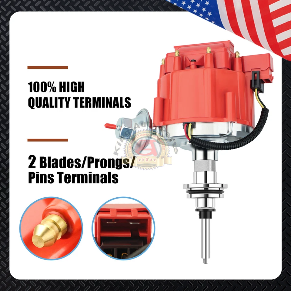 HEI Distributor&SparkPlug Wire& Free Pig Tail for Mopar Chrysler Dodge273 318 V8 - Image 2 of 4