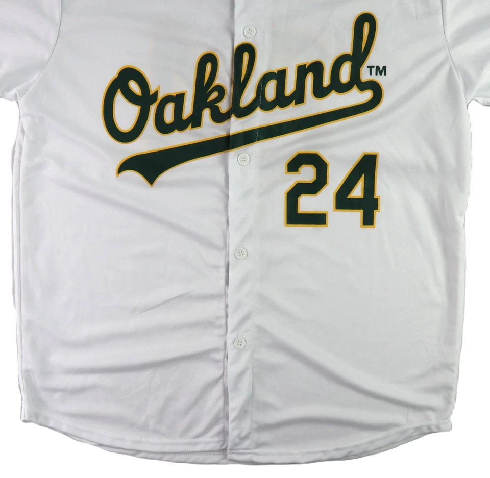 Camiseta deportiva blanca Match Up US para hombre XL Oakland A's Athletics Rickey Henderson #24 Foto 3 de 4