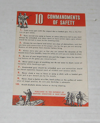 1960's SPORTING AREMS & AMMUNITION MANUFACTURERS INSTITUTE SAFETY LIST