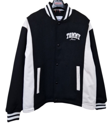 Tommy Jeans TJM Herren Jacke Bomberjacke College Jacke in Schwarz Gr. L