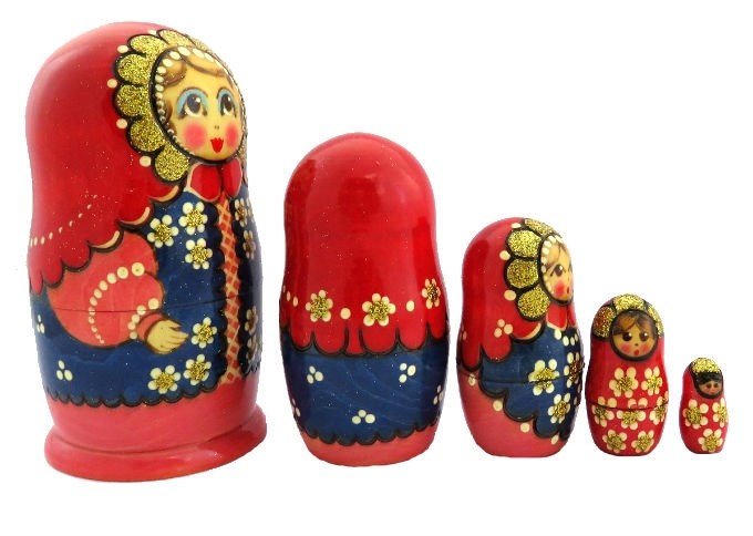 Poupée russe Matrochka paper mâché lane feutrée | Etsy France