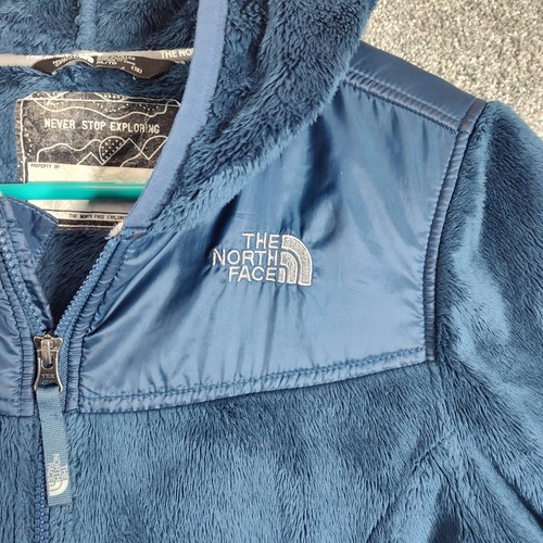 The North Face Fleece Jacket Full Zip Hooded Blue Girls XL(18) Coat - Picture 4 of 13