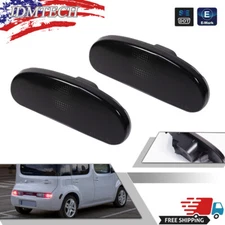 For 09-14 NISSAN CUBE Smoke Rear Bumper Side Marker Lights Covers L & R Set of 2