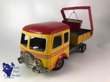 JOUET ANCIEN CR CAMION TOLE SIMCA CARGO BENNE BASCULANTE FRICTION C.1950 L 37CM