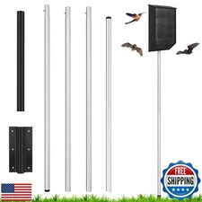 Yaocom 12 FT Purple Martin House Pole Adjustable Height Bat House Pole with G