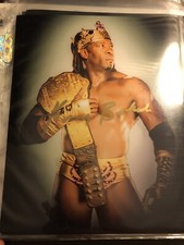 KING BOOKER SIGNED WCW HARLEM HEAT WWE WWF 8x10 SPOTLIGHT PHOTO