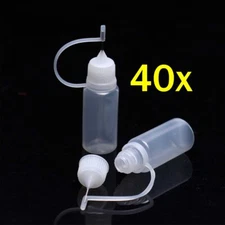 40Pcs 10ml Needle Tip Glue Bottle Dropper Plastic Bottles_ for DIY Painting