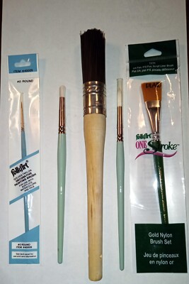 FolkArt Paint Brush -Plaid, Dewberry, Golden Taklon, One Stroke & Others