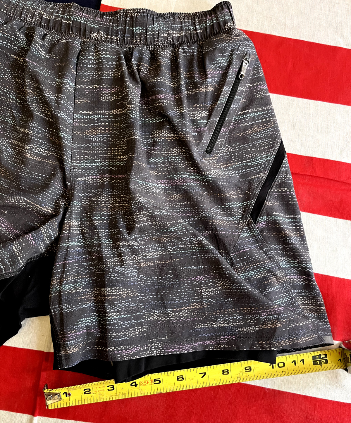Lululemon Gray Shorts Texture Pattern Compression… - image 12
