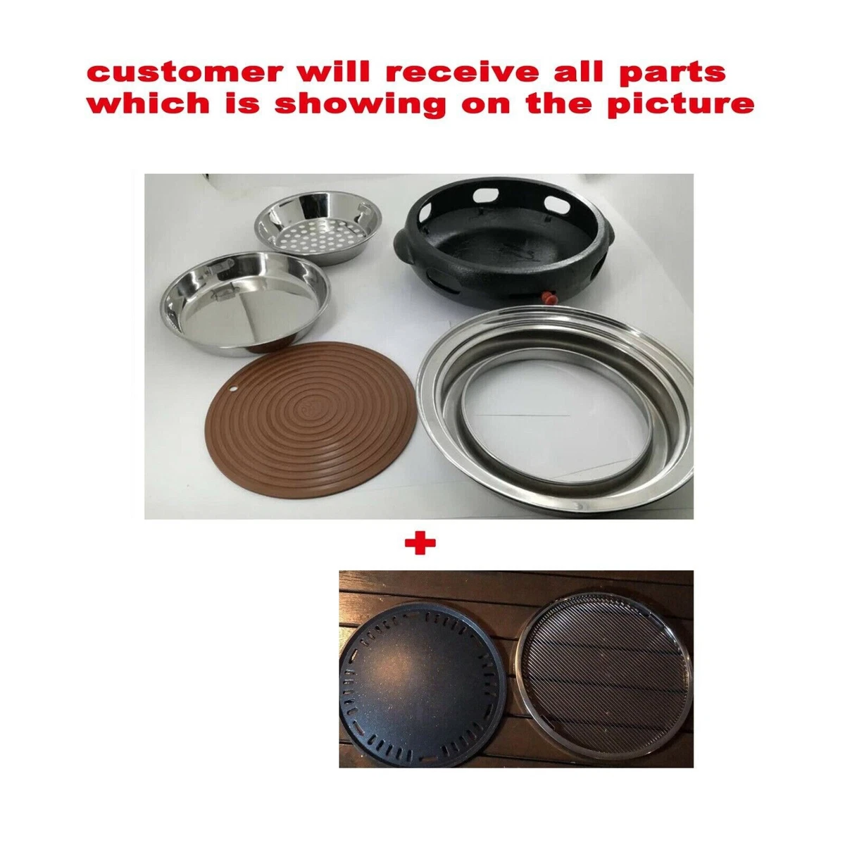 Japanese Korea Charcoal Smoker Portable BBQ Grill table Camping backyard steel