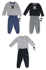 Hurley Baby/Toddler Boys Long Sleeve Top  Jogger Sets; Sizes 12M thru 2T NWT