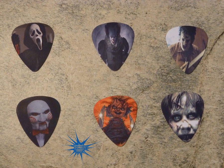 Horror Character  SINGLE SIDED PICTURE GUITAR PICKS set of 6 (SERIES 2)