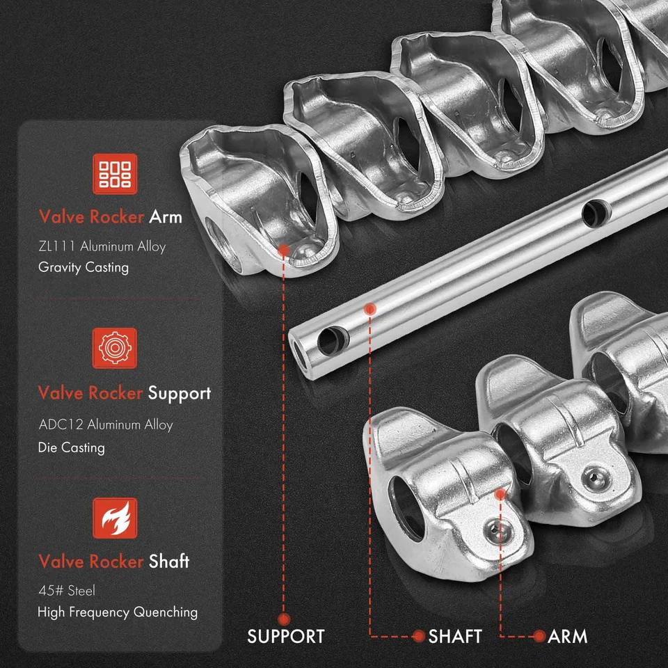 Set of 2 Rocker Arm Shaft Lifter Assembly for Chrysler 300 59-71 Dodge Plymouth - Image 4 of 4