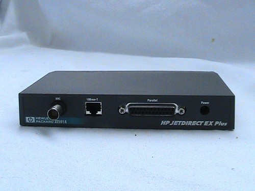 1 USED HP JETDIRECT EX PLUS J2591A 10 BASET EXTERNAL PARALLEL PRINT SERVER - Picture 3 of 5