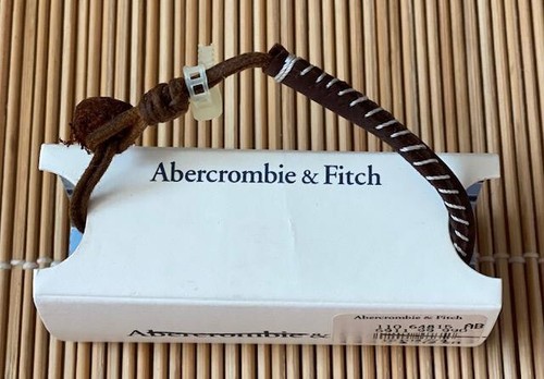 2 Abercrombie & Fitch Armband mit Schließe gelb grün braun Leder selten Vintage - Bild 2 von 3