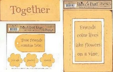 TOGETHER 7 Die Cut Embellishments - My Mind's Eye This & That Sets SALE