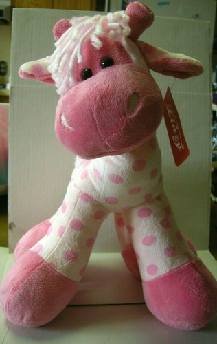 Giraffe By Linzy, Stuffed Animal, Pink 