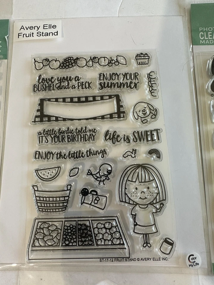 AVERY ELLE 3 SELLOS fotopolímero y 1 juegos DIES de acero personalizados (lote de 4) hechos en EE. UU. Foto 4 de 4