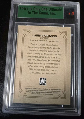 2007/08 IN THE GAME ULTIMATE MEMORABILIA LARRY ROBINSON MONTREAL CANADIENS 15/90 - Picture 2 of 2