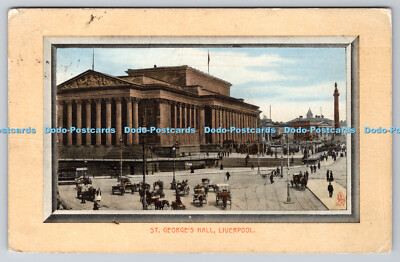 R751698 Liverpool St George Hall Raphael Tuck and Sons Framed Aquarette No 1252