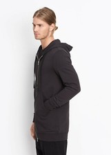 M238 NWT VINCE TERRY ZIP FRONT MEN LONG HOODIE SIZE S, M, L in B 255