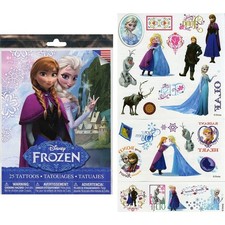 Disney's Frozen Favors Temporary Tattoos 25 Per Package Birthday Party Supplies