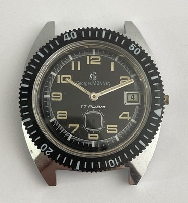 Boîtier Acier De Montre De Plongée - 39,5 Mm - Double Couronne - Occasion