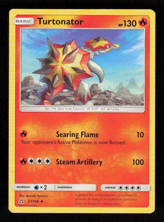 Turtonator 27/156 Sm-Ultra Prism Regular Pokemon Card