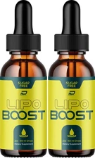 (2 Pack) Lipo Boost Liquid Drops – LipoBoost Drops Extra Strength Natural Blend
