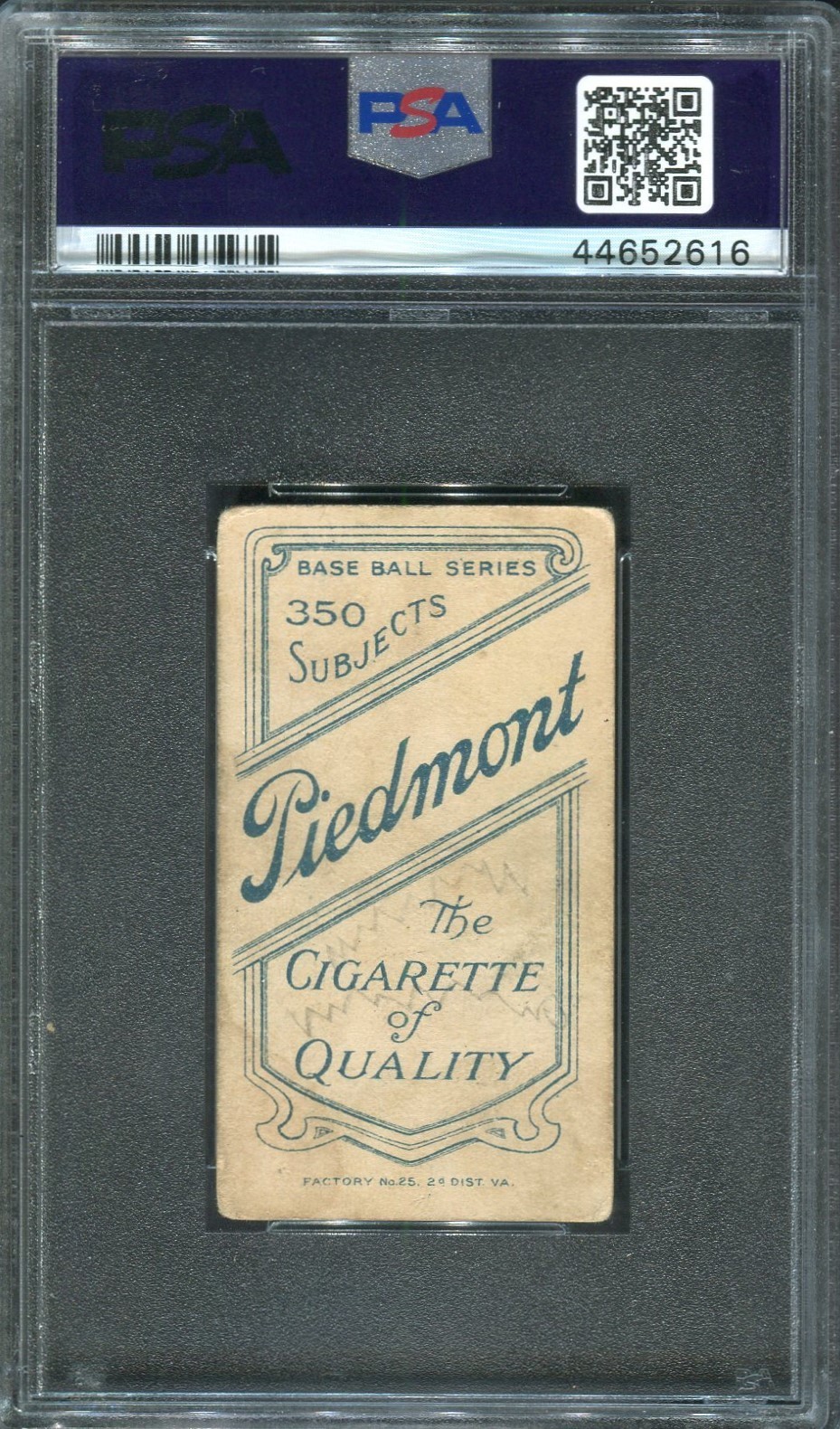 1909-11 T206 Frank LaPorte PSA 3 Piedmont N.Y. Highlanders Yankees Tobacco Card view 2