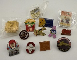 Miscellaneous Company Pins McDonald’s Home Depot Circuit City Lot of 13