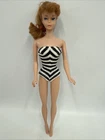 VTG 60’s Mattel Barbie Doll  Ponytail Curly Titan Red Hair Straight Leg