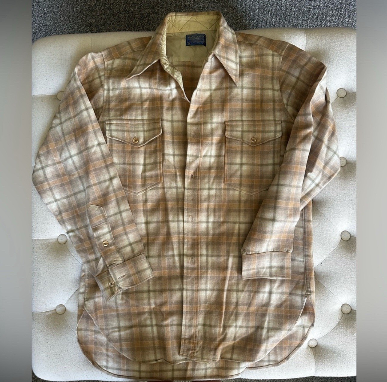 Men's Vintage Pendleton Wool Button-Down Shirt - image 1