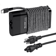 Slim 65-Watt USB-C HP Laptop Charger-Compatible with HP Envy, Spectre, Elitebook