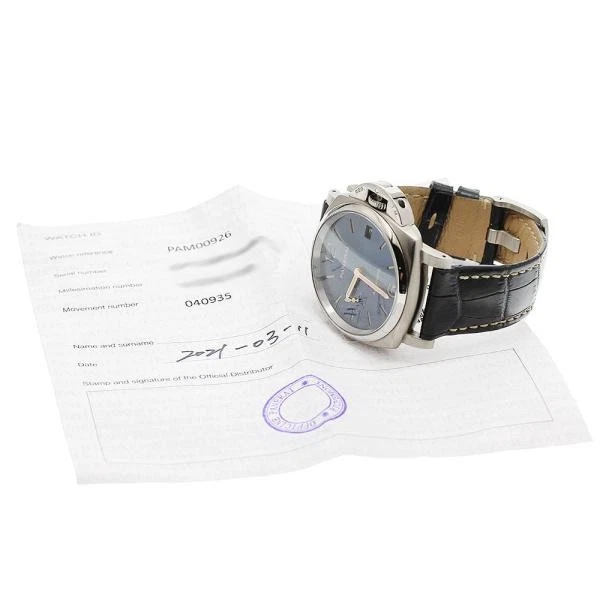 Panerai — Officine Panerai Luminor Due PAM00926 38mm Ti Navy Dial Automatic Watch #C2485