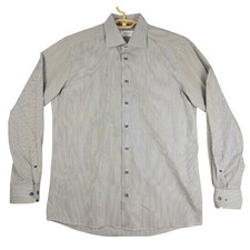 Eton Contemporary Mens Dress Shirt Fine Stripe Cotton Size 42 16.5