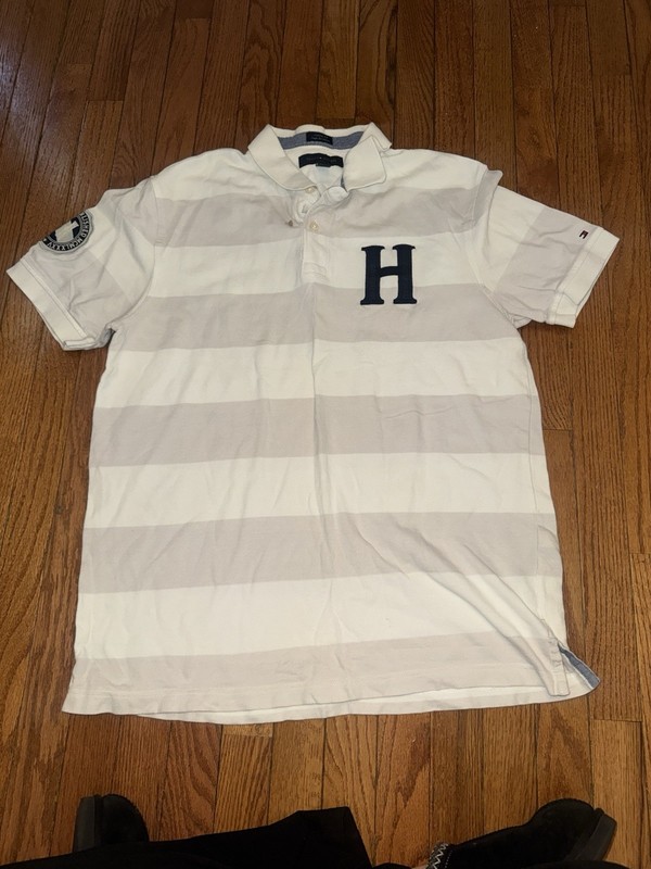 Vintage Tommy Hilfiger Mens XL Custom Fit Striped Polo Shirt