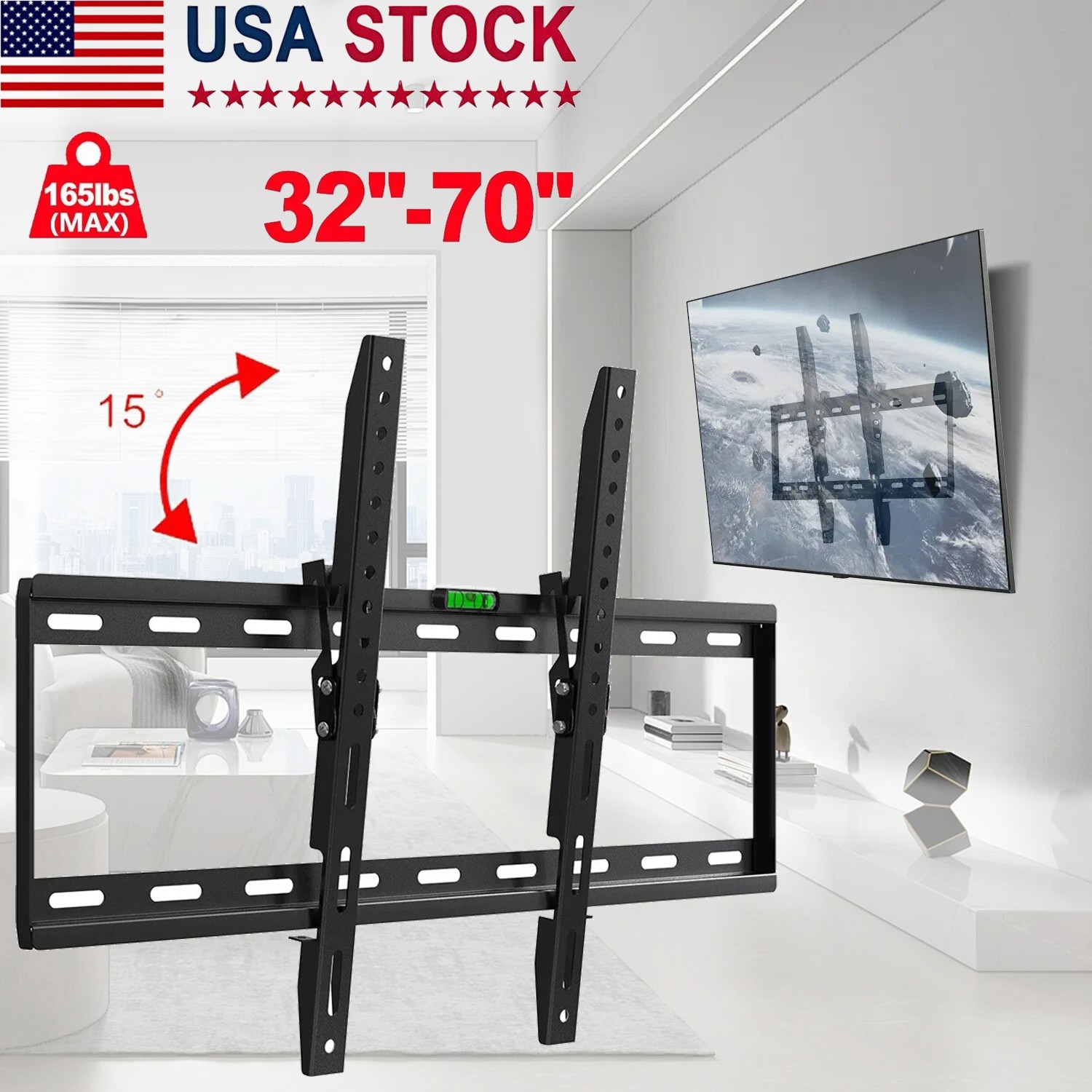 TV Wall Mount Bracket Tilt for 32 37 40 42 43 46 47 50 52 55