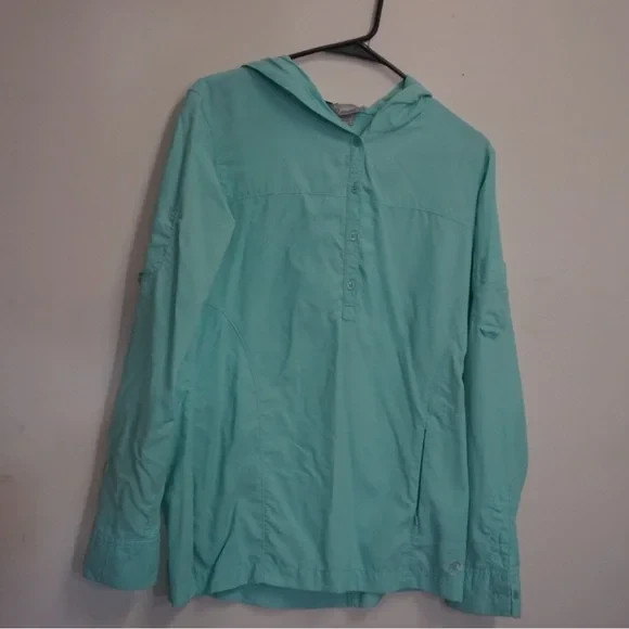 Blue cloud veil half button pullover windbreaker … - image 3